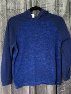 Crazy 8 Kid's Two-Tone Blue Hooded Pullover